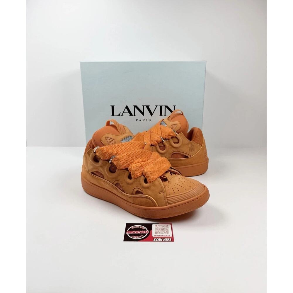 Size 13- Lanvin Curb Mango Orange Sneakers NEW/RETAIL $1K